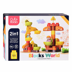 Конструктор пластиковый детский "Парк развлечений" Oubaoloon 2407 (32 детали) в коробке