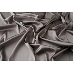Ткань атлас с эластаном стального цвета Армани