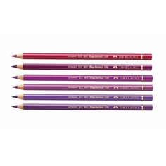 Faber-Castell Комплект цветных карандашей "Polychromos" 6 цв, фиолетовые и розовые № 127, 133, 134, 135,138, 160