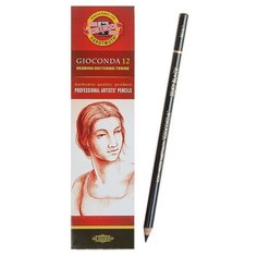 Карандаш художественный чернографитный 4.2 мм, Koh-I-Noor GIOCONDA SILKY 8815 soft, чёрный, L=175 мм