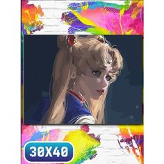 Картина по номерам на холсте аниме сейлор мун - 12175 30х40