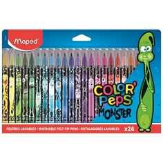 Фломастеры COLORPEPS MONSTER смываемые,24 цв/наб,845401 Maped