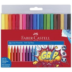 Фломастеры Faber-Castell Grip, 20цв, трехгр, 155320
