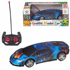 Машинка на радиоуправлении JUNFA Graffiti Model 1:24, синяя, 23х12х9,5 см Китай