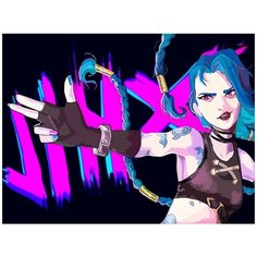 Картина по номерам на холсте мультфильм Аркейн (Джинкс, Вай, Паудер, LOL, Лига Легенд) - 8233 Г 30x40