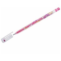 Ручка гелевая Crown Glitter Metal Jell (0.8мм, красный с блестками) 12шт. (MTJ-500GLS(D))