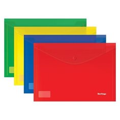 Папка-конверт на кнопке Berlingo (А4, 180мкм, пластик) (AKk_04400) (236075), 12шт.