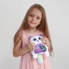 Мягкая игрушка с пайетками Совушка , 17 см х 9 см х 15 см Denco Store