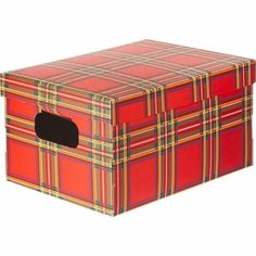 Короб архивный Attache (335х245х185мм, микрогофрокартон, с крышкой) красная