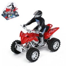 Мотоцикл инерционный «Квадрик», с гонщиком, цвета микс Noname