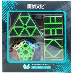 Набор Головоломок Рубика MoYu MeiLong WCA SET Carbon / Развивающая головоломка / Цветной пластик