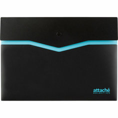 Папка-конверт на кнопке Attache Selection Black&Blue, А4