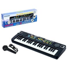 Синтезатор «Музыкант-2» с FM-радио, микрофоном, 44 клавиши, работает от сети и от батареек Dreammart
