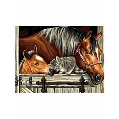 Картина по номерам Нежность животных 40х50 см АртТойс