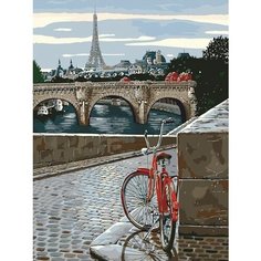 Картина по номерам Велосипед в Париже 40х50 см АртТойс