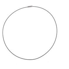 Основа для колье (чокер) с замком, 1мм, набор 5шт, цвет чёрный, 45 см Нет бренда