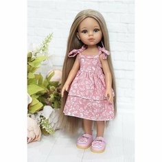 Комплект одежды и обуви для кукол Paola Reina 32-34 см (Платье завязки + туфли), розовый Favoridolls