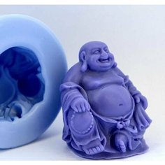 Силиконовая форма для мыла Денежный бог 3D, для свечей гипса 1шт, 4,5 х 4,5 х 3,5 см Нет бренда
