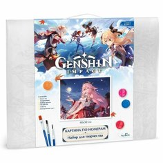 Картина для раскрашивания по номерам. Геншин. Яэ Мико. 40х50 см. Origami