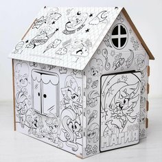 Дом-раскраска Мой маленький пони, набор для творчества, дом из картона, My little pony Hasbro