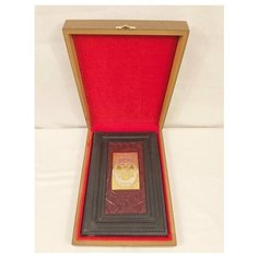 Ежедневник "Герб РФ" (златоустовская гравюра) из натуральной кожи со съемной обложкой в футляре РТД Золотой медведь