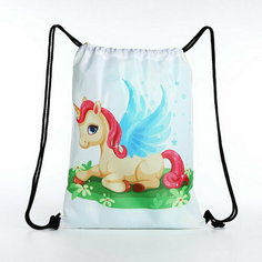 Мешок для обуви на шнурке, цвет белый/разноцветный Сима ленд