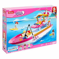 Конструктор Розовая мечта "Яхта", 212 деталей Sluban