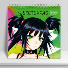 Скетчпад 195*195, евроспираль,40 листов, Seventeen,14301