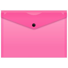 Набор из 10 штук Конверт на кнопке Бюрократ Double Neon DNEPK804A5PINK A5 горизонтальный пластик 0.18мм розовый
