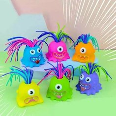 Интерактивная игрушка крикун "Pull String" / Игрушка-антистресс циклопик "Монтессори" Тоу