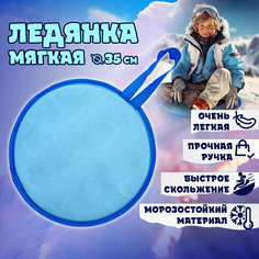 Ледяка 1TOY Сани-ледянка 35 см голубая