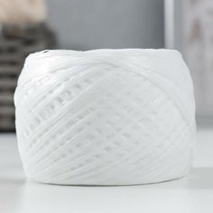 Пряжа - Для вязания мочалок, 100% полипропилен, 300м/75гр, №2-3, цвет белый матовый, 5 шт. Sweet Home