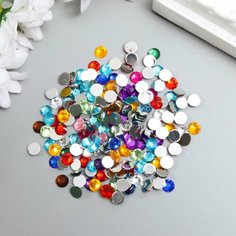 Набор декора для творчества стразы диаметр 0,5 см "Разноцветные" 12х12,5 см вес - 5 гр Россия