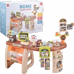 Игровой набор магазин детский игрушечный, касса детская игрушка (свет, звук) КНР
