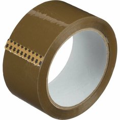 Клейкая лента (скотч) упаковочная (48мм х 66м, 47мкм, коричневая, 6шт, 6 уп. Noname
