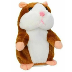 Плюшевый говорящий Хомяк повторюшка / коричневый Игрушки от Викушки
