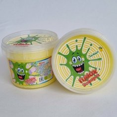 Слайм Плюх «Зефирка» лимон, контейнер 120 г, кор. 48 шт.