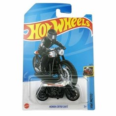 HKK34 Машинка игрушка Hot Wheels металлическая коллекционная Honda CB750 Caf черный; белый
