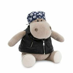 Плюшевый бегемот "Байкер" мягкая игрушка 50 см Orange Toys