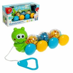 Каталка на веревке «Весёлый червячок» нет бренда