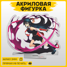 Фигурка из акрила статуэтка Аниме Akame ga Kill! Убийца Акамэ 15х12см 1-я Наклейка