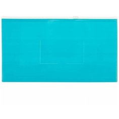Папка-конверт на молнии Attache Color (148x265мм, 160мкм, пластик) бирюзовая, 12шт.