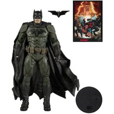 Фигурка Бэтмен с комиксом Batman подвижная с аксессуарами 18 см Mc Farlane Toys