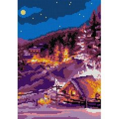 Lori Алмазная мозаика, 21 × 30 см (полное заполнение) «Морозная ночь»