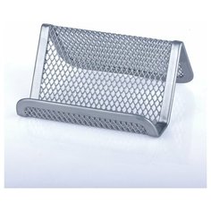 Подставка для визиток настольная Brauberg Germanium (43х95х71мм, металлическая) серебристый, 12шт. (231943)