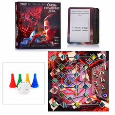 Настольная игра-ходилка квадрат "Очень страшные дела" 40 карточек. Умка