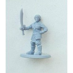 Полуэльф, женщина, воин, следопыт. Аксессуар для настольных игр. ДнД / Dungeons & Dragons. Фигурка размер 32 мм, смола Нет бренда