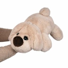 Мягкая игрушка собака из натурального меха Вилли Капучино светлый Holich Toys