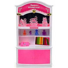 Мебель для кукол DollyToy DOL0803-026 развивающий кукольный набор "Книжный шкаф" со светом и звуком аксессуары