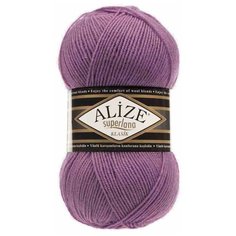 Пряжа ALIZE SUPERLANA KLASIK, тем. роза - 440, 25% шерсть, 75% акрил, 5 мотков, 100 г, 280 м.